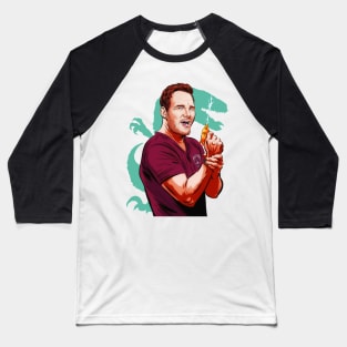 Chris Pratt - An illustration by Paul Cemmick Baseball T-Shirt